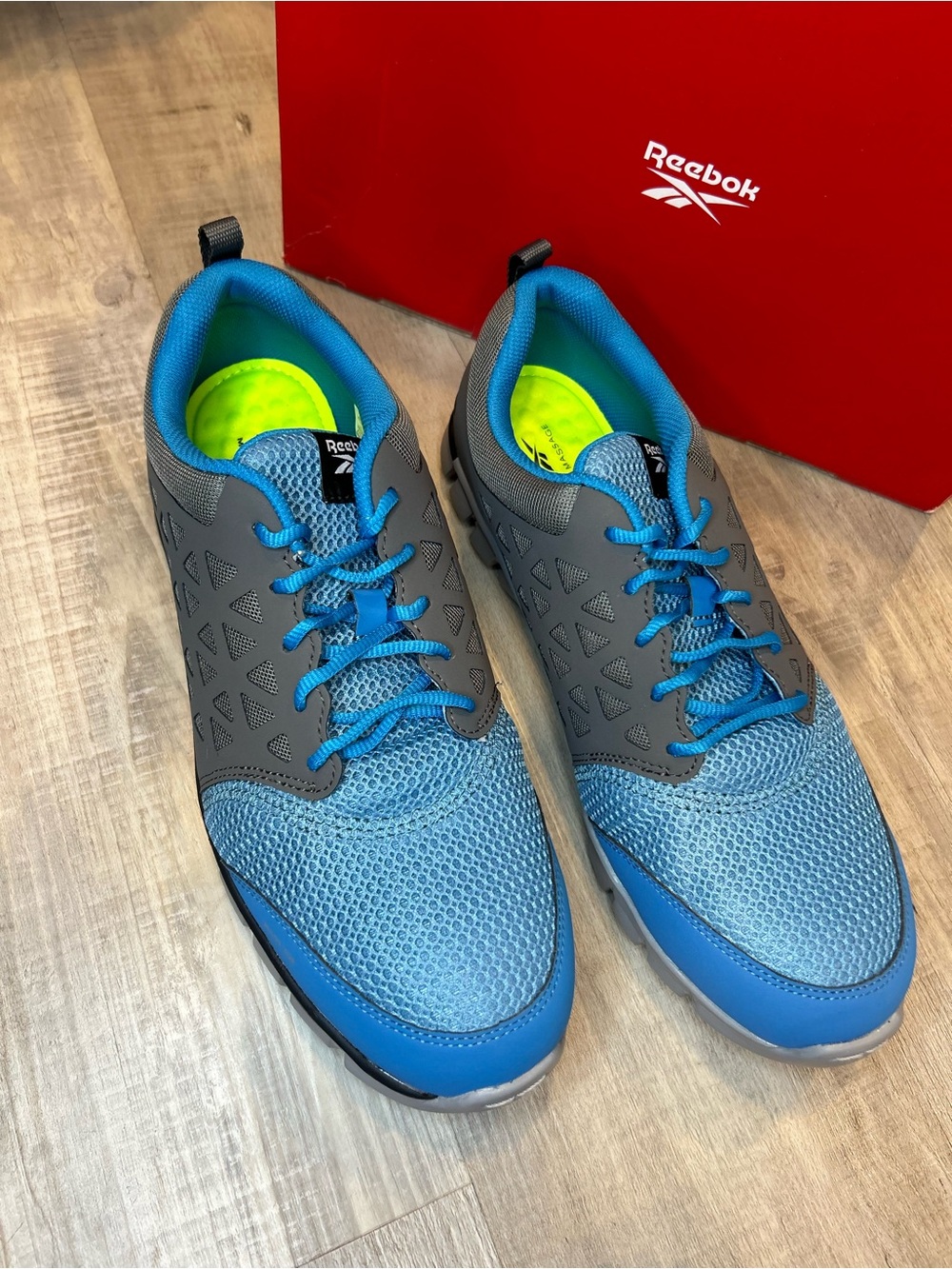 Reebok RB4040 SUBLITE CUSHION WORK Men's NEW Alloy-Toe Athletic Work WIDE 12 4E